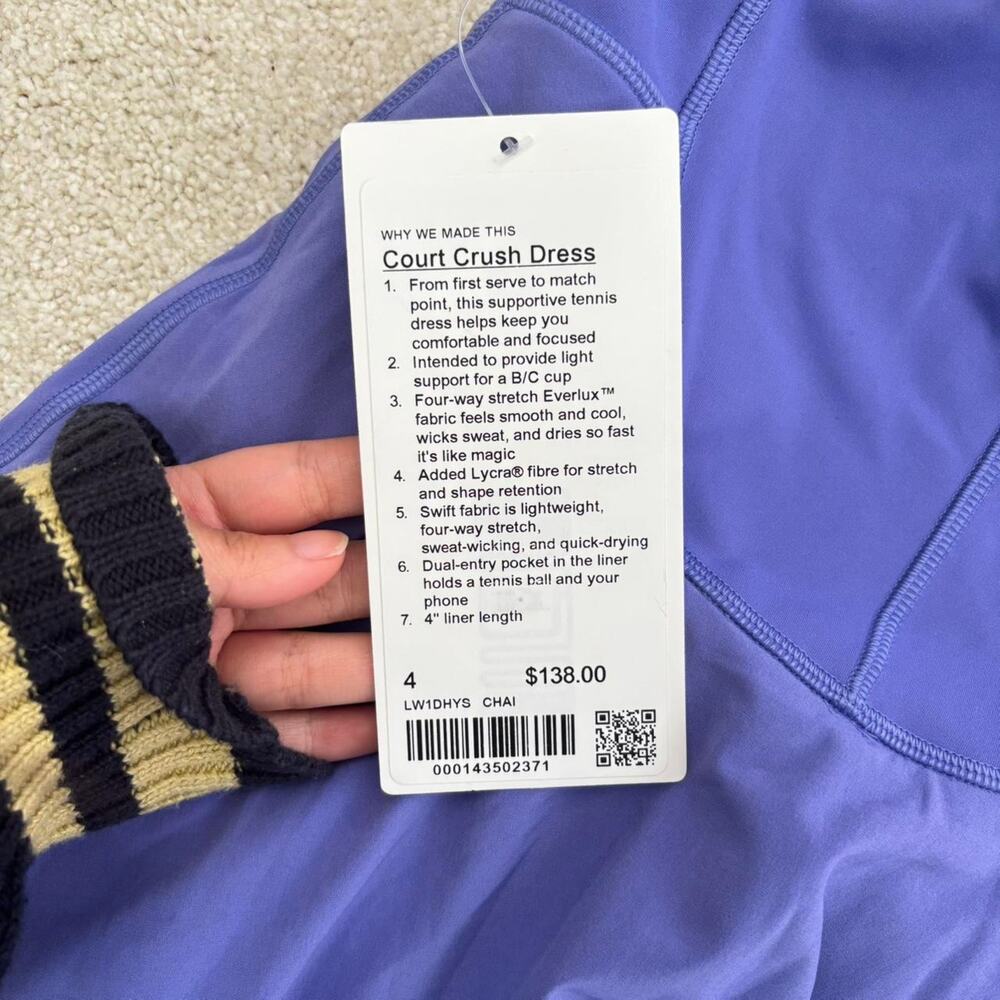 Lululemon purple tennis dress with - Picture 3 of 5
